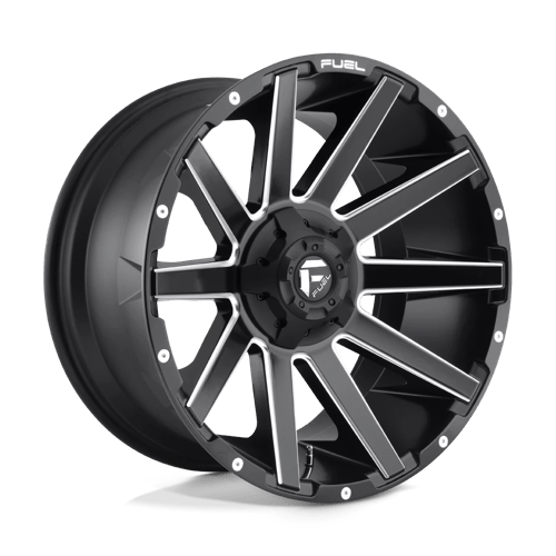 22X10 Fuel 1PC D616 CONTRA 5X5.5/150 -18MM MATTE BLACK MILLED