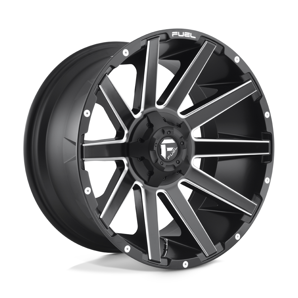 22X10 Fuel 1PC D616 CONTRA 5X5.5/150 -18MM MATTE BLACK MILLED