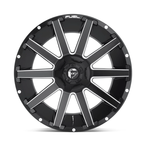 22X10 Fuel 1PC D616 CONTRA 5X5.5/150 -18MM MATTE BLACK MILLED