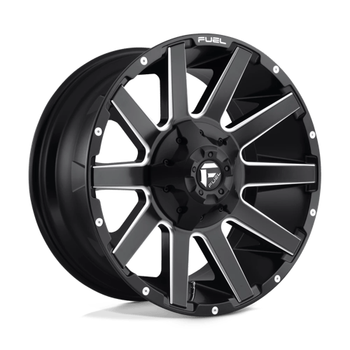 20X9 Fuel 1PC D616 CONTRA 8X180 20MM MATTE BLACK MILLED