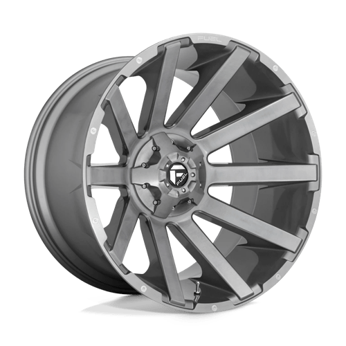 22X12 Fuel 1PC D714 CONTRA PLATINUM 6X135/5.5 -43MM BRUSHED GUN METAL TINTED CLEAR