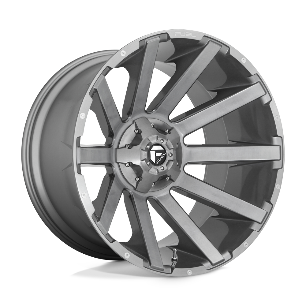 20X10 Fuel 1PC D714 CONTRA PLATINUM 5X4.5/5.0 -18MM BRUSHED GUN METAL TINTED CLEAR