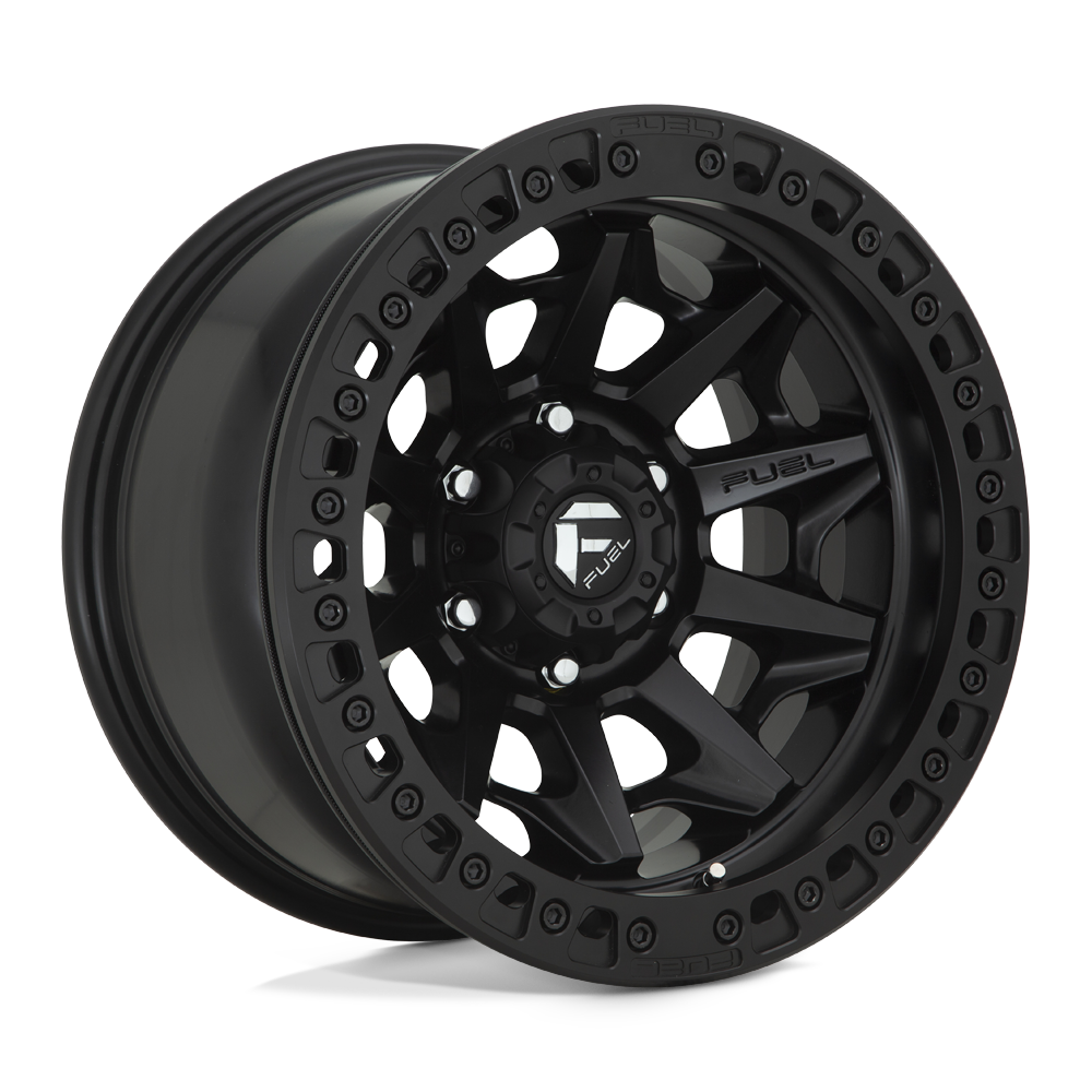 17X9 Fuel 1PC D114 COVERT BEADLOCK 5X5.0 -15MM MATTE BLACK