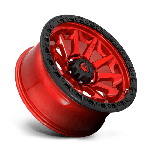 16X8 Fuel 1PC D695 COVERT 6X5.5 1MM CANDY RED BLACK BEAD RING