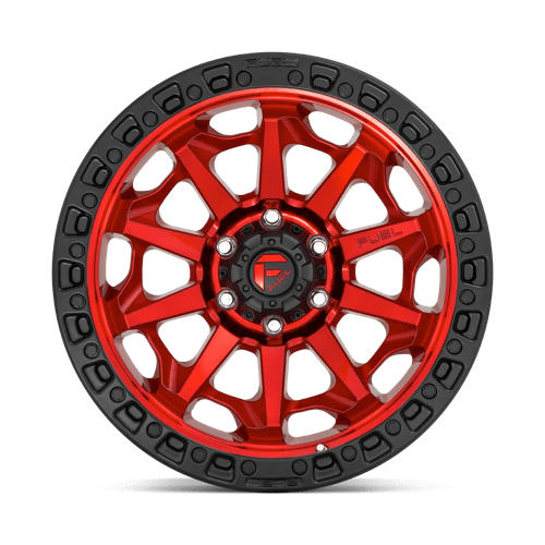17X9 Fuel 1PC D695 COVERT 5X5.0 -12MM CANDY RED BLACK BEAD RING