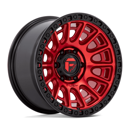 17X9 Fuel 1PC D834 CYCLE 6X5.5 1MM CANDY RED WITH BLACK RING