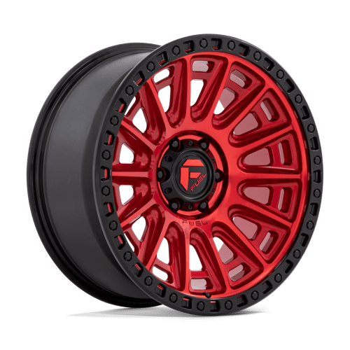 20X9 Fuel 1PC D834 CYCLE 6X135 1MM CANDY RED WITH BLACK RING