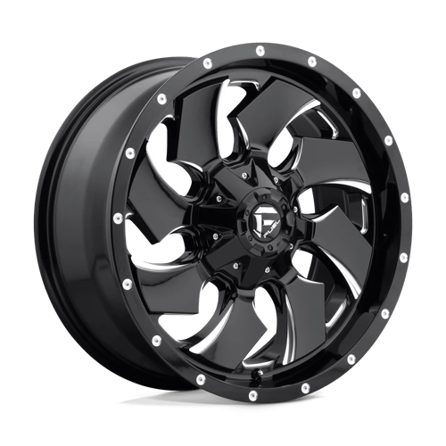 20X9 Fuel 1PC D574 CLEAVER 6X135/5.5 20MM GLOSS BLACK MILLED