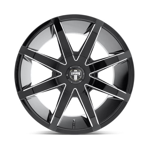 22X9.5 DUB 1PC S109 PUSH 6X135/5.5 25MM GLOSS BLACK MILLED