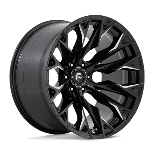 22X12 Fuel 1PC D803 FLAME 6X5.5 -44MM GLOSS BLACK MILLED