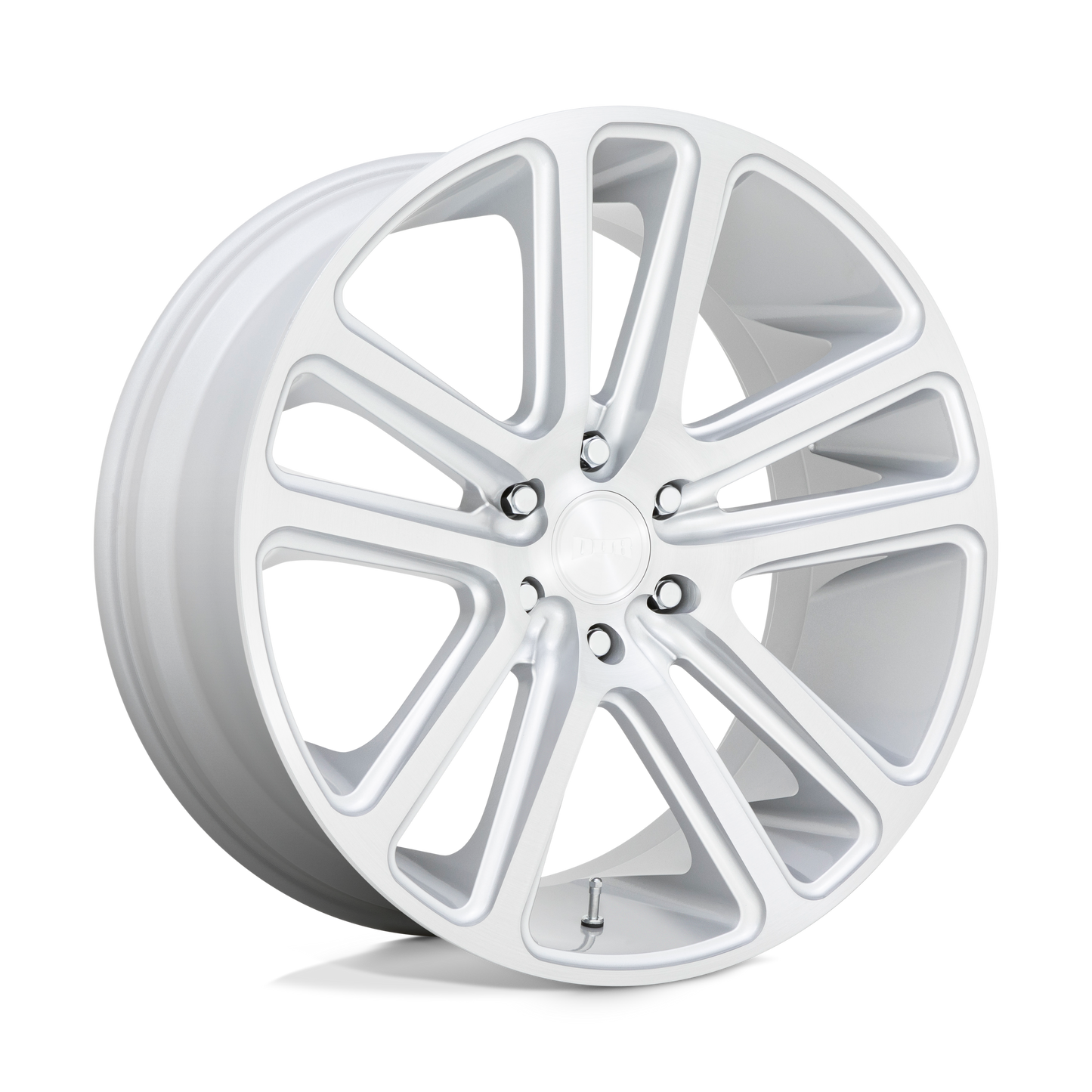 26X10 DUB 1PC S257 FLEX 5X5.5 25MM GLOSS SILVER BRUSHED FACE