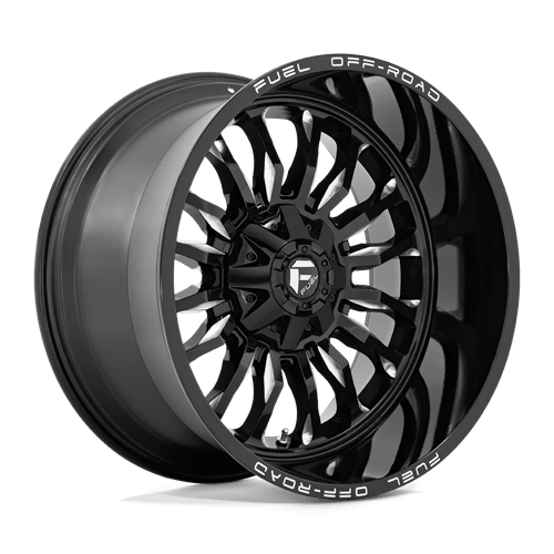 22X12 Fuel 1PC D795 ARC 5X5.5/150 -44MM GLOSS BLACK MILLED