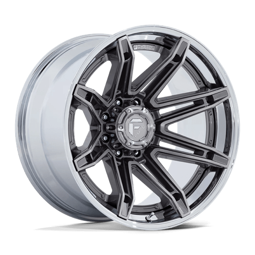 22X10 Fuel 1PC FC401 BRAWL 6X5.5 -18MM PLATINUM WITH CHROME LIP