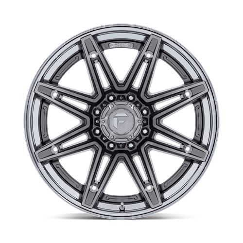 22X10 Fuel 1PC FC401 BRAWL 6X135 -18MM PLATINUM WITH CHROME LIP