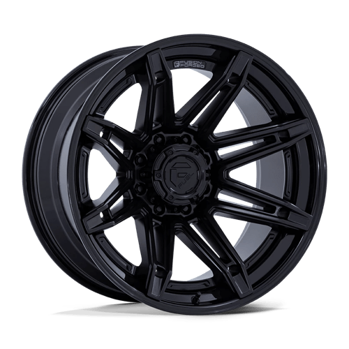 20X10 Fuel 1PC FC401 BRAWL 8X6.5 -18MM MATTE BLACK WITH GLOSS BLACK LIP