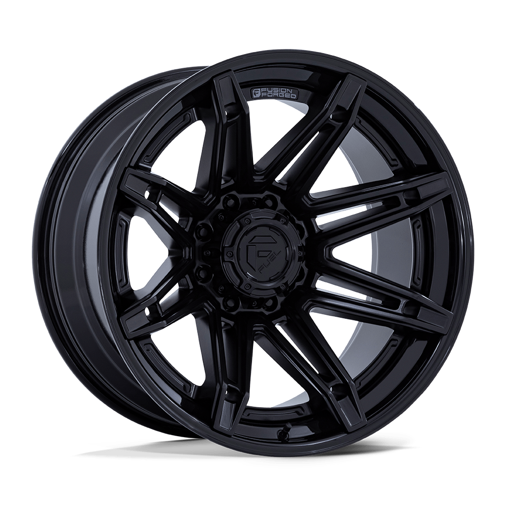 22X10 Fuel 1PC FC401 BRAWL 8X180 -18MM MATTE BLACK WITH GLOSS BLACK LIP