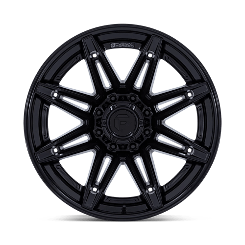 20X10 Fuel 1PC FC401 BRAWL 8X180 -18MM MATTE BLACK WITH GLOSS BLACK LIP