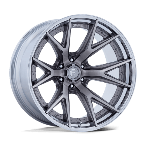 22X12 Fuel 1PC FC402 CATALYST 6X5.5 -44MM PLATINUM WITH CHROME LIP