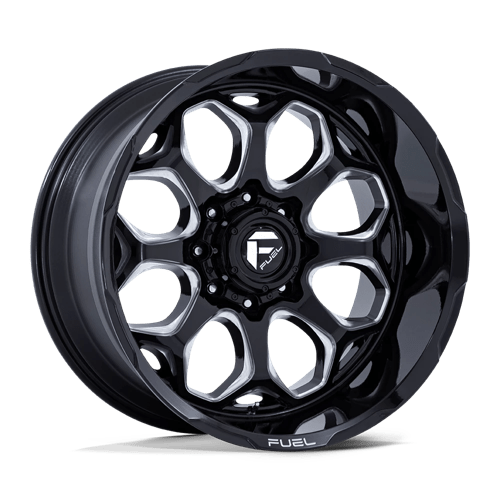 20X9 Fuel 1PC FC862 SCEPTER 8X6.5 1MM GLOSS BLACK MILLED