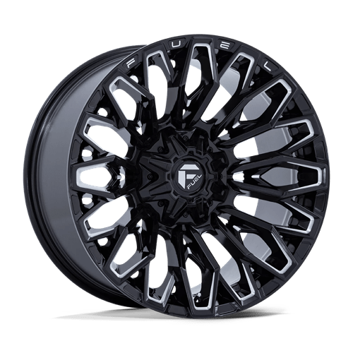 22X10 Fuel 1PC FC865 STRIKE 8X6.5 -18MM GLOSS BLACK MILLED