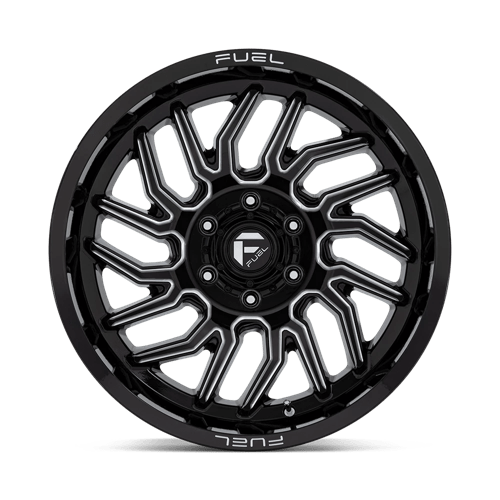 20X10 Fuel 1PC D807 HURRICANE 6X5.5 -18MM GLOSS BLACK MILLED