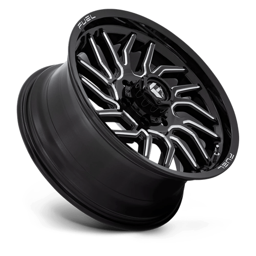 20X9 Fuel 1PC D807 HURRICANE 6X135 20MM GLOSS BLACK MILLED