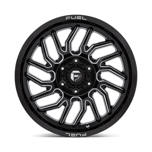 20X9 Fuel 1PC D807 HURRICANE 6X135 1MM GLOSS BLACK MILLED