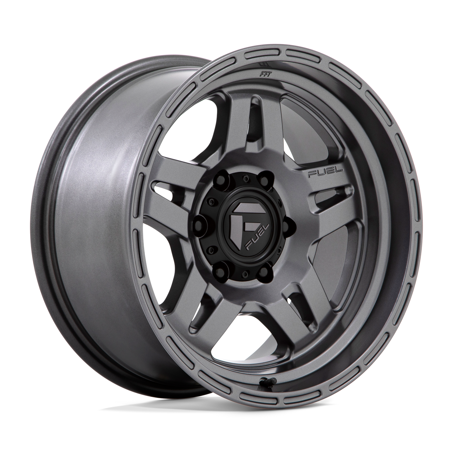 18X9 Fuel 1PC D801 OXIDE 6X5.5 1MM MATTE GUNMETAL