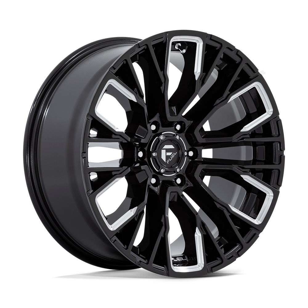 20X9 Fuel 1PC D849 REBAR 6X5.5 1MM GLOSS BLACK MILLED