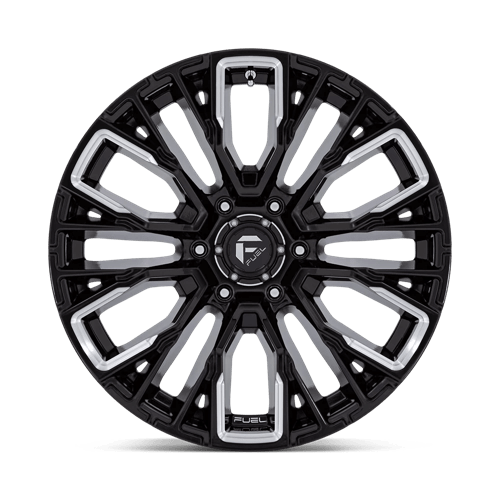 20X9 Fuel 1PC D849 REBAR 6X135 20MM GLOSS BLACK MILLED