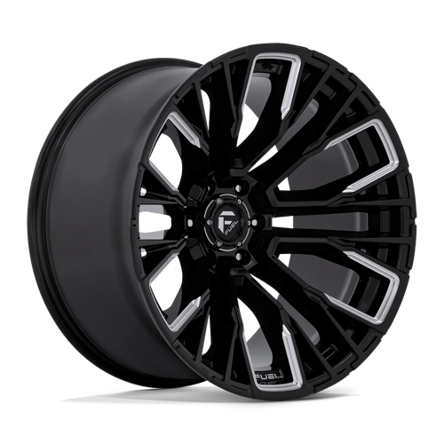 22X12 Fuel 1PC D849 REBAR 6X5.5 -44MM GLOSS BLACK MILLED