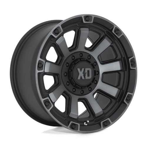 20X10 XD XD852 GAUNTLET 8X6.5 -18MM SATIN BLACK WITH GRAY TINT