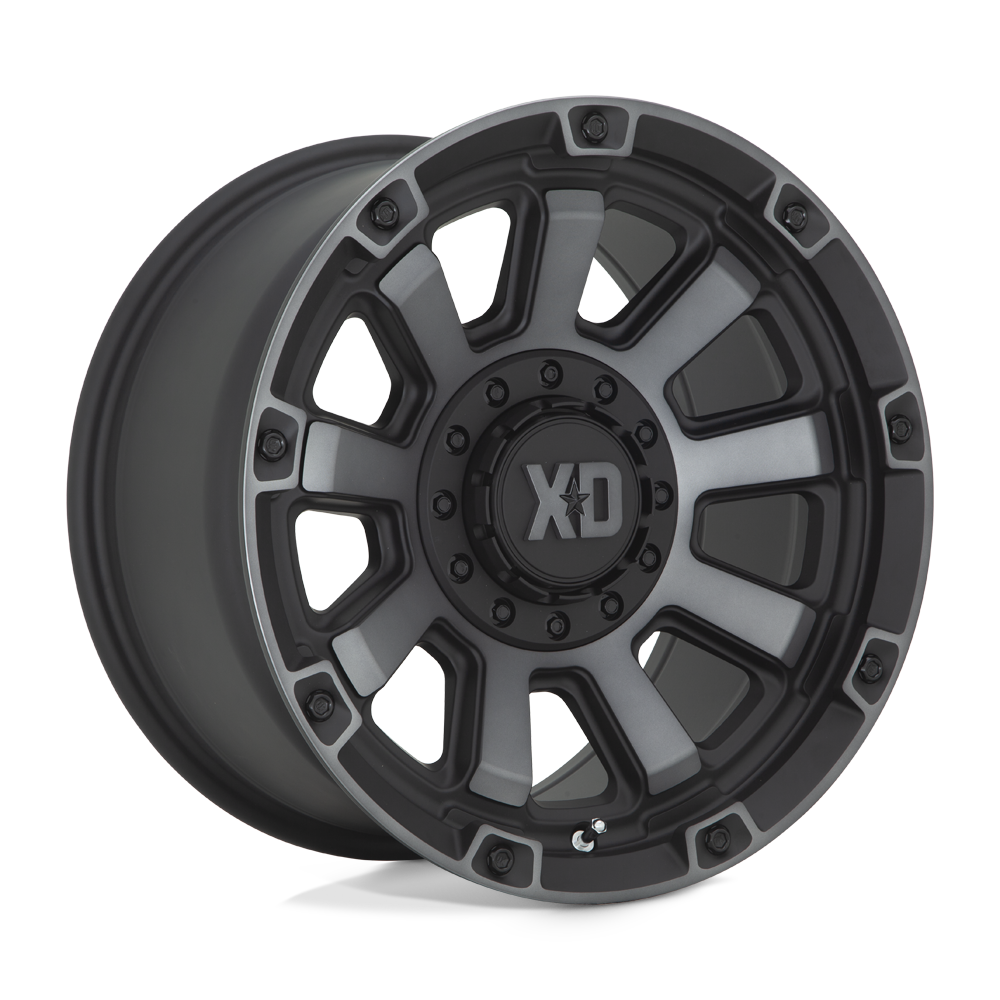 20X10 XD XD852 GAUNTLET 8X6.5 -18MM SATIN BLACK WITH GRAY TINT