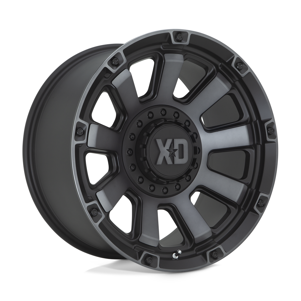 20X10 XD XD852 GAUNTLET 6X135/5.5 -18MM SATIN BLACK WITH GRAY TINT