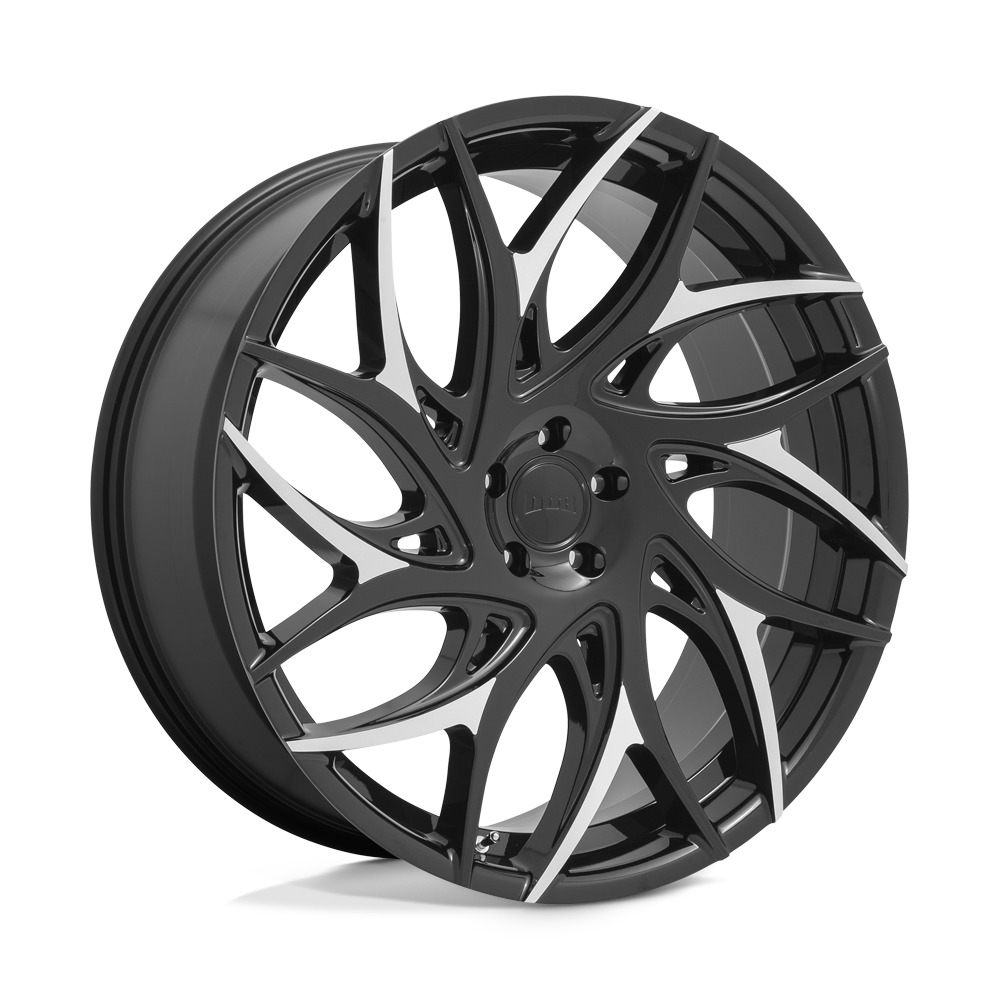 26X10 DUB 1PC S259 G.O.A.T. 6X5.5 25MM GLOSS BLACK WITH MACHINED SPOKES