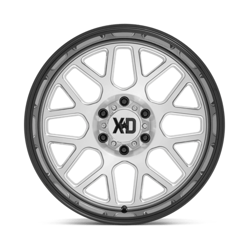 20X9 XD XD849 GRENADE 2 6X5.5 0MM BRUSHED MILLED WITH GLOSS BLACK LIP