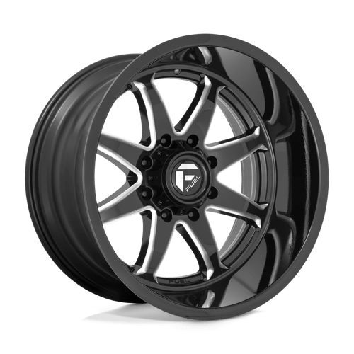 22X10 Fuel 1PC D749 HAMMER 5X5.0 -18MM GLOSS BLACK MILLED