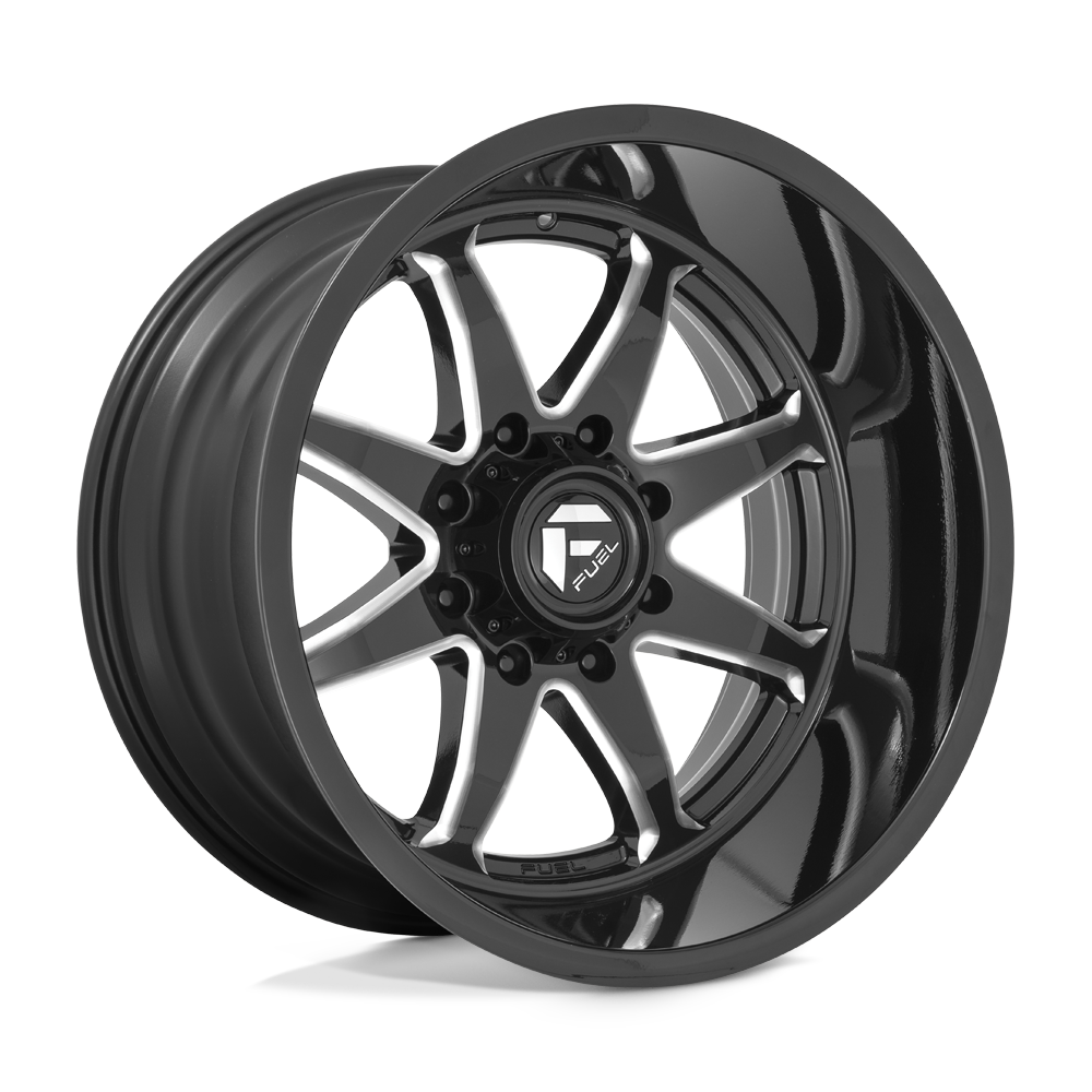 22X12 Fuel 1PC D749 HAMMER 5X5.0 -44MM GLOSS BLACK MILLED