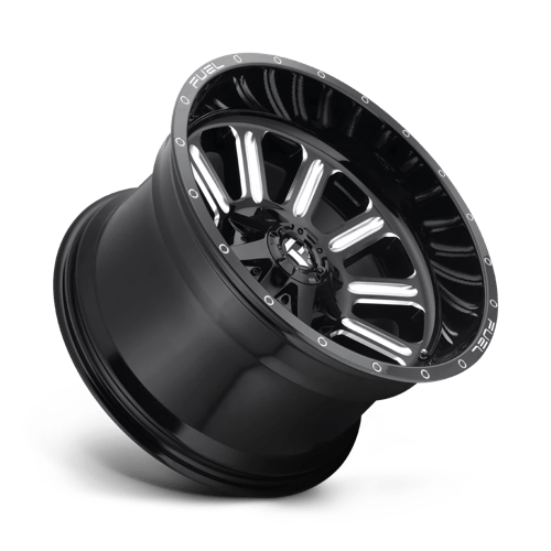 20X9 Fuel 1PC D620 HARDLINE 6X135/5.5 19MM GLOSS BLACK MILLED