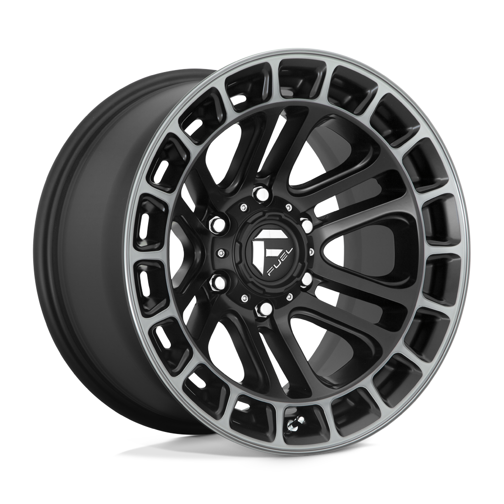 20X10 Fuel 1PC D720 HEATER 6X135 -18MM MATTE BLACK DOUBLE DARK TINT MACHINED