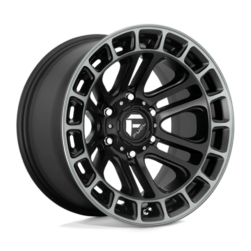 18X9 Fuel 1PC D720 HEATER 6X5.5 1MM MATTE BLACK DOUBLE DARK TINT MACHINED