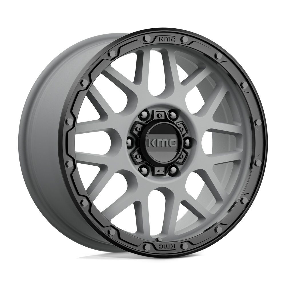 18X8.5 KMC KM535 GRENADE OFF-ROAD 6X5.5 35MM MATTE GRAY MATTE BLACK LIP