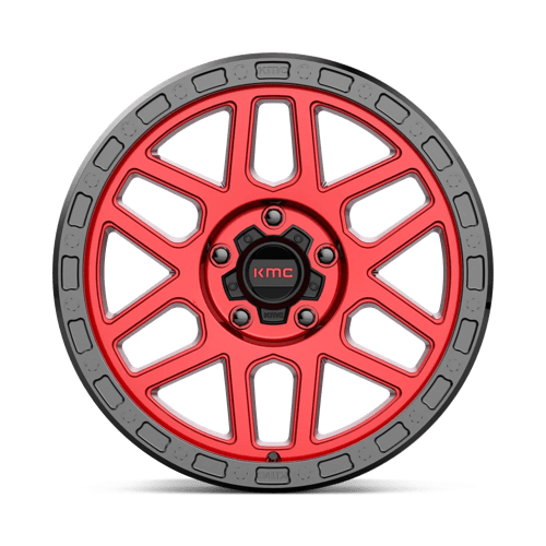 18X9 KMC KM544 MESA 5X5.0 18MM CANDY RED WITH BLACK LIP