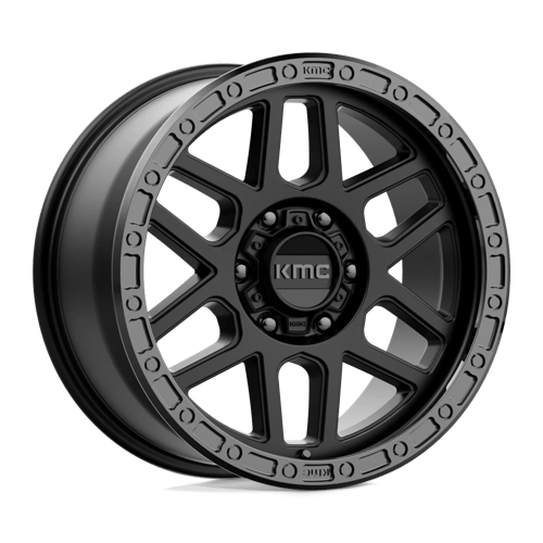 18X9 KMC KM544 MESA 6X5.5 18MM SATIN BLACK WITH GLOSS BLACK LIP