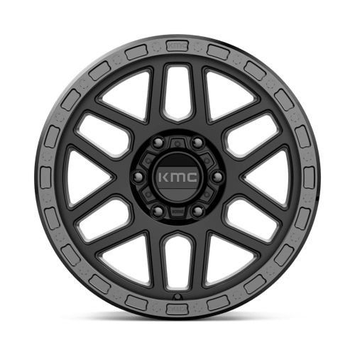 18X9 KMC KM544 MESA 6X5.5 18MM SATIN BLACK WITH GLOSS BLACK LIP