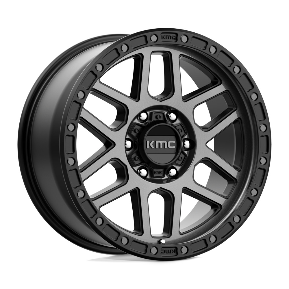 18X9 KMC KM544 MESA 6X5.5 18MM SATIN BLACK WITH GRAY TINT