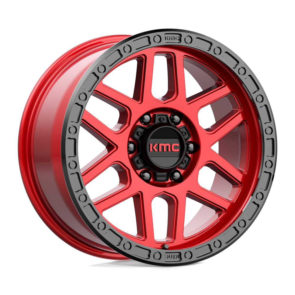 18X9 KMC KM544 MESA 6X5.5 18MM CANDY RED WITH BLACK LIP