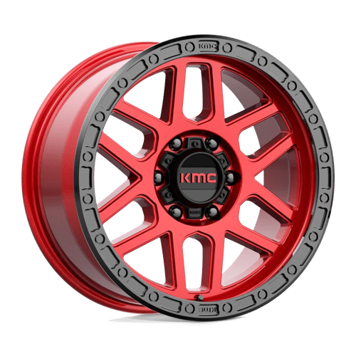 18X9 KMC KM544 MESA 6X5.5 18MM CANDY RED WITH BLACK LIP