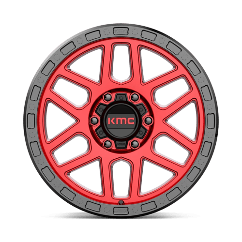 18X9 KMC KM544 MESA 6X5.5 18MM CANDY RED WITH BLACK LIP