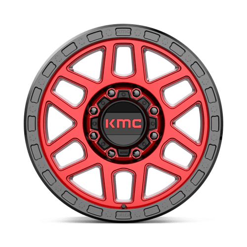 18X9 KMC KM544 MESA 8X180 18MM CANDY RED WITH BLACK LIP